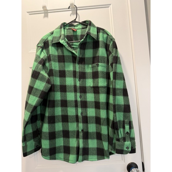 Junction West Tops - Junction West‎ Buffalo Plaid Flannel Shirt Women's L Green Black Shackleton Cozy